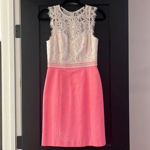 Lilly Pulitzer pink and white lace dress